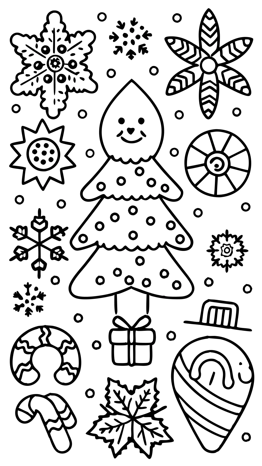 christmas cookie coloring page